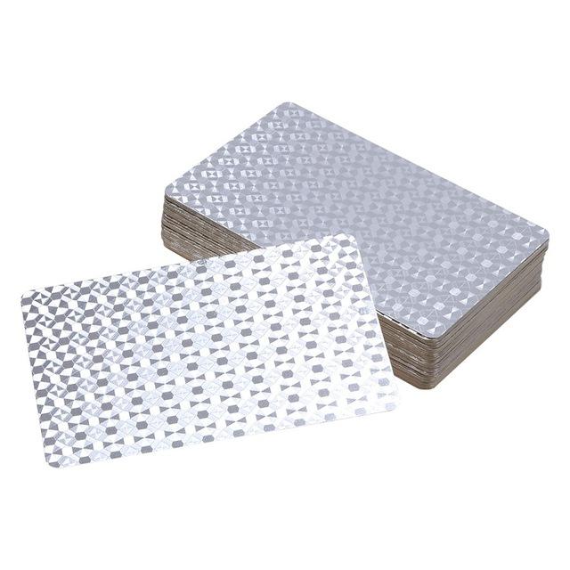 Waterproof Luxury Platinum Foil Poker Playing Cards Gold Plated Porker Cards