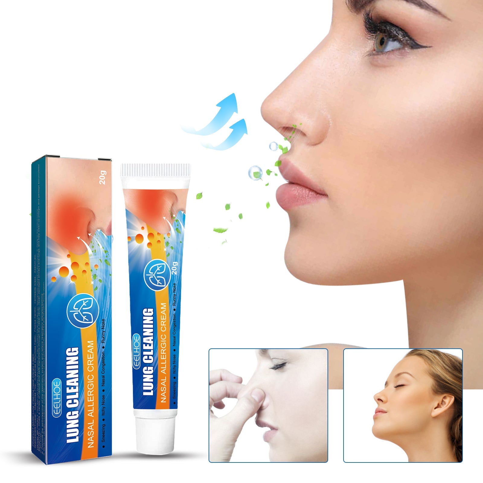Nose Care Cream Relieves Stuffy, Runny Nose Discomfort Cleansing And Soothing Nose Care Cream