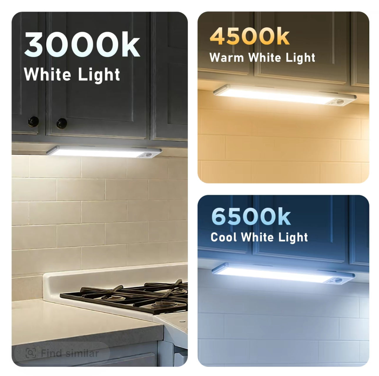 GlowTrack Motion Light - Under Cabinet Lights,76LED Motion Sensor Night Light Indoor, 1500mAh USB Rechargeable Light, Magnetic Dimmable Lights for Kitchen, Stairs, Wardrobe Lighting.