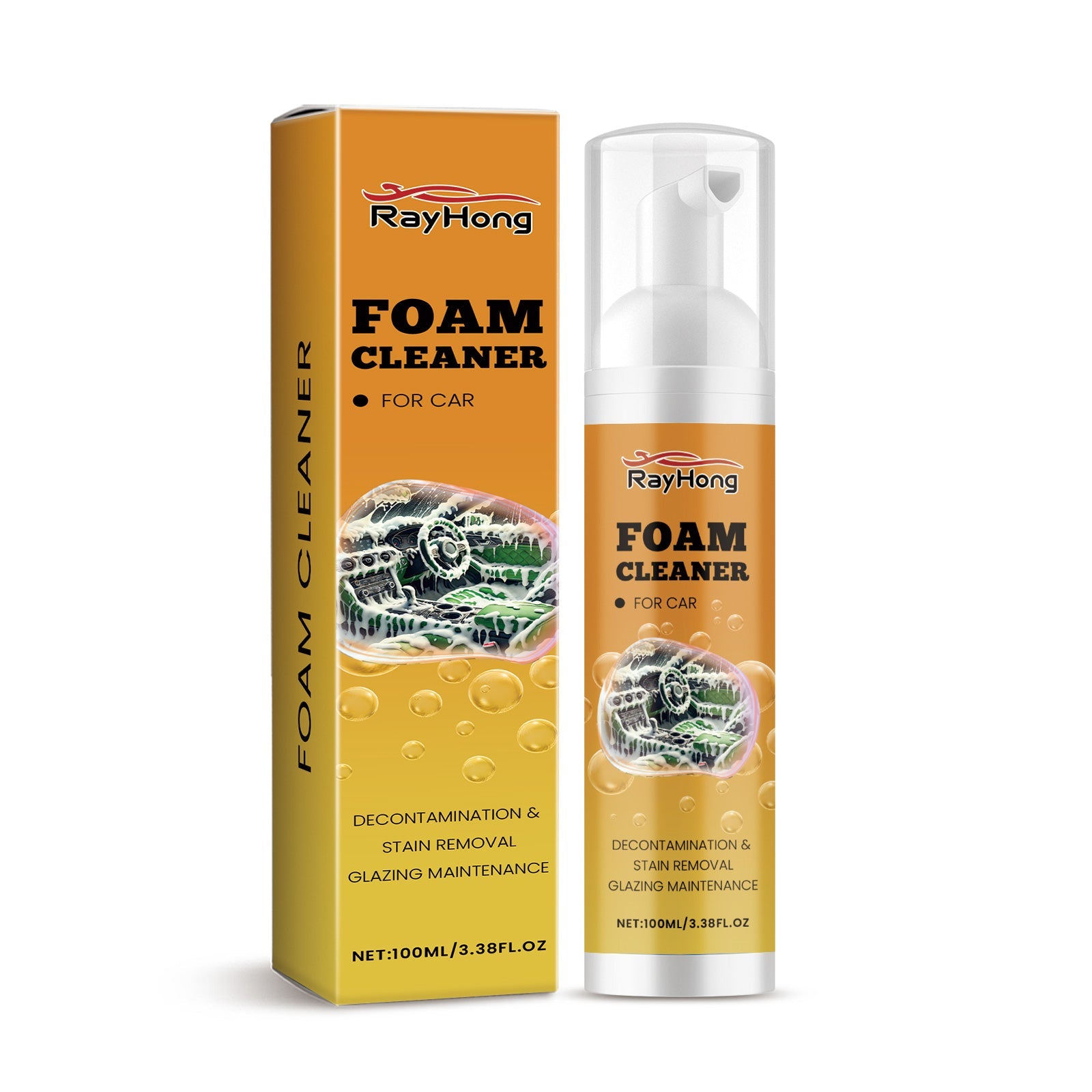 Car Foam Cleaner Car Interior Maintenance Decontamination Waterproof Maintenance Cleaning Foam Agent