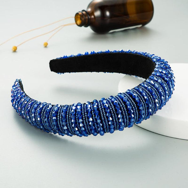 Hair Hoop Hand-woven Beaded Head Hoop Female Baroque Sponge Hair Bundle Korean Face Wash Hair Accessories