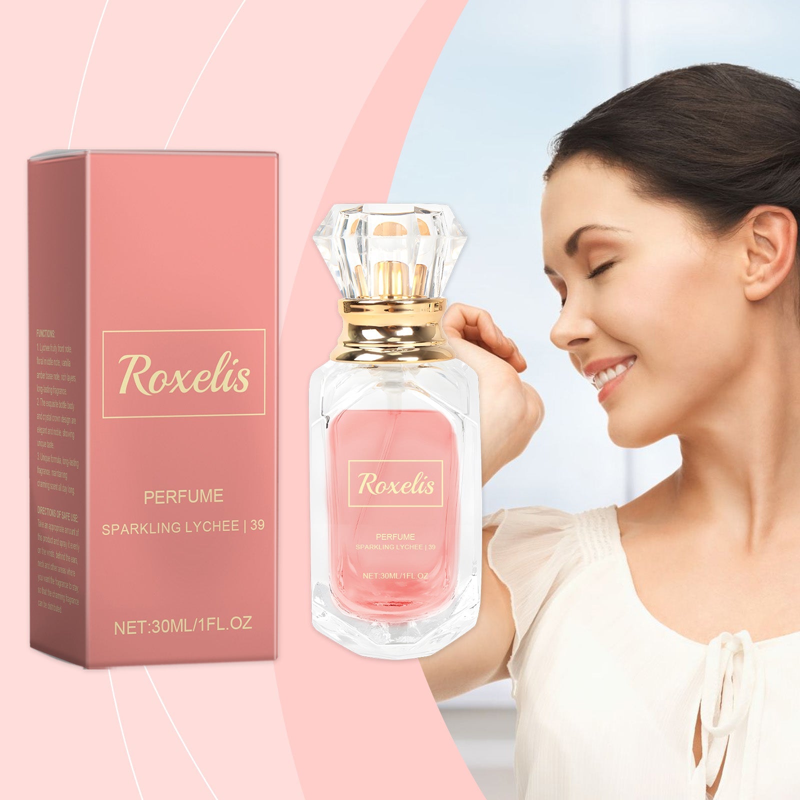Lychee Crystal Crown Perfume, Elegant Style Fresh Body Scent Light Lingering Fresh Lychee Fragrance Fragrance