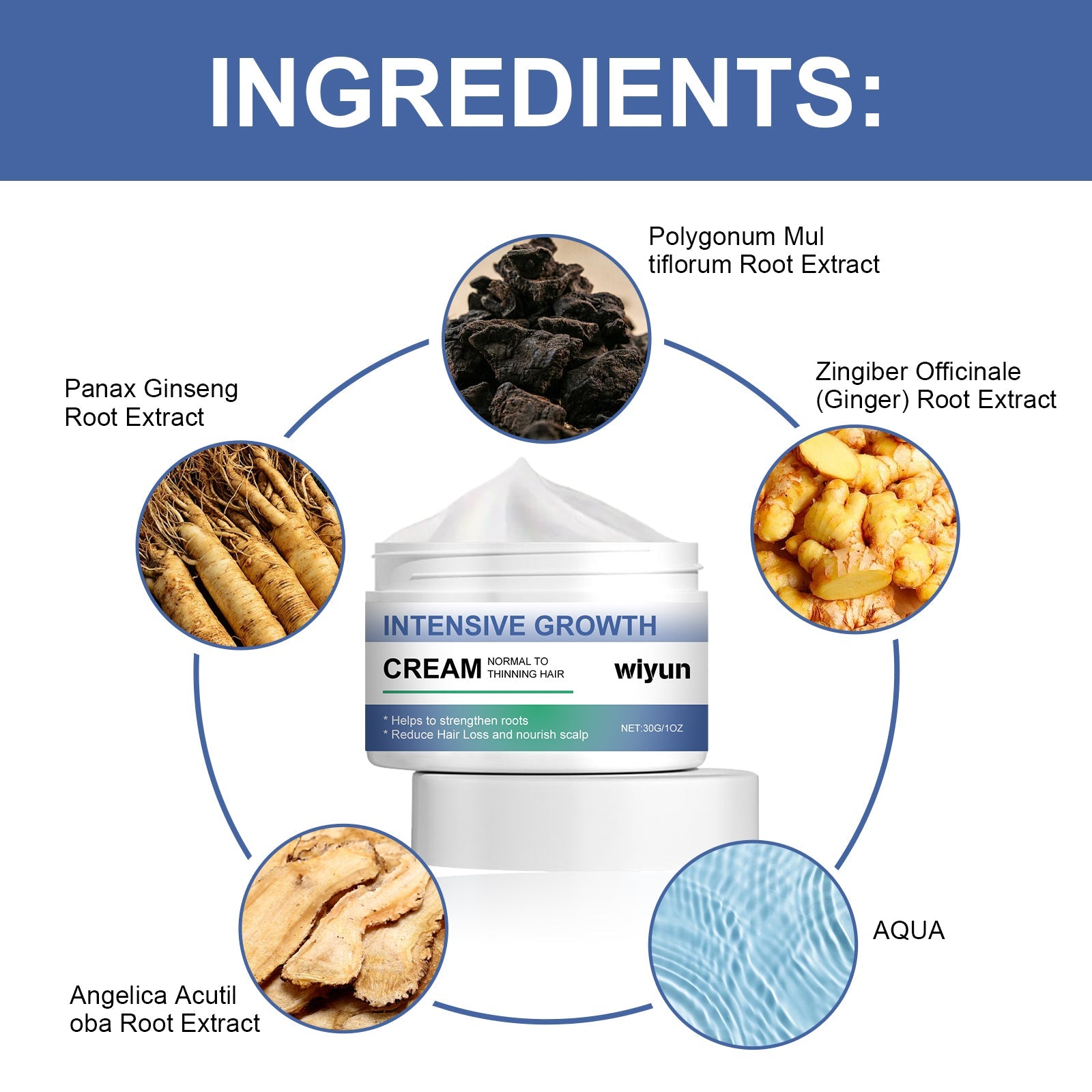 Intensive Growth Cream, Scalp Massage Repair Nourish Hair Root Thick Soft Hair Fluffy Hair Care Cream