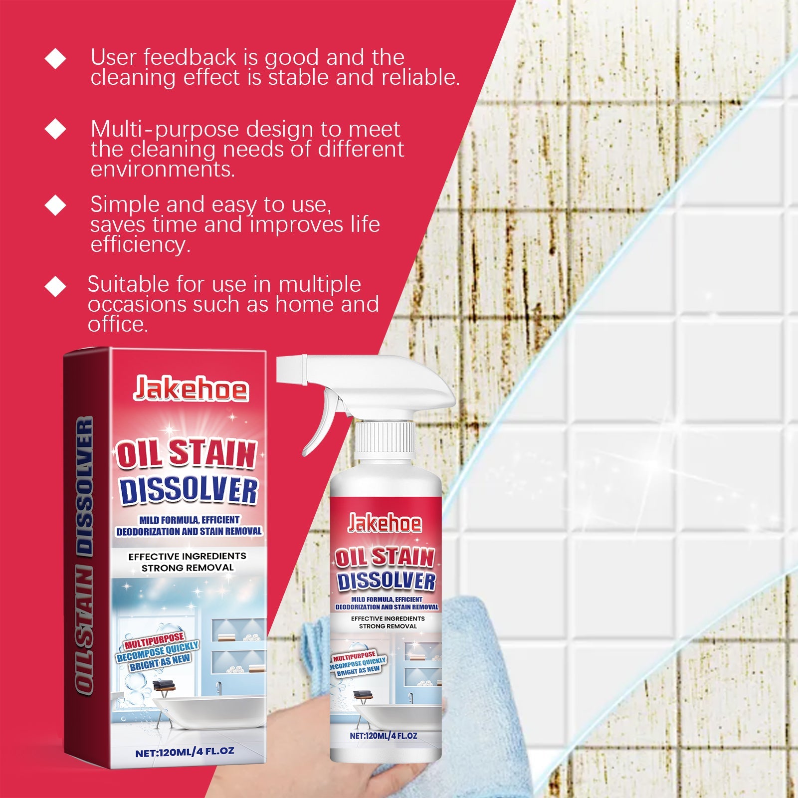 Dirt Dissolver Indoor Wall And Bathroom Tile Dirt Cleaning Multi-Effect Cleaning Spray