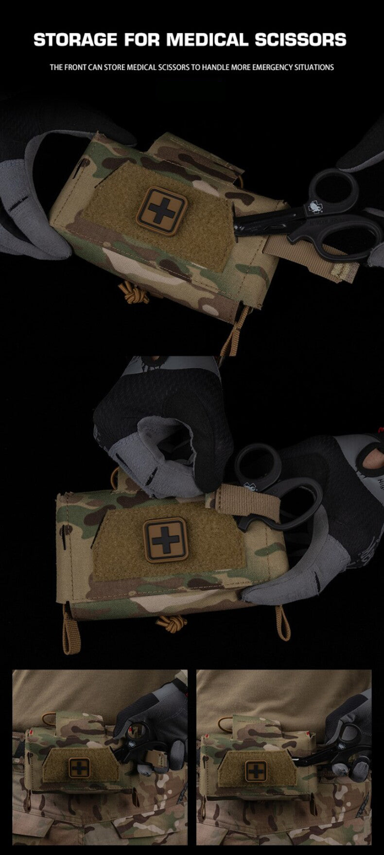 Compact Trauma Bag V3 GEN3 Style Agilit MD2 IFAK Tactical Medical First Aid Bag for Hunting Vest Plate Carrier Belt