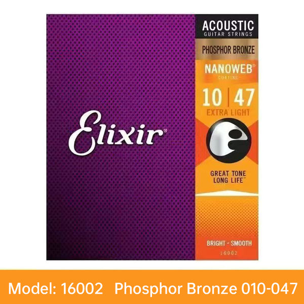 Acoustic Guitar Strings: 80/20 Bronze with NANOWEB Coating, Long - lasting Bright Tone, Comfortable Feel, Medium 13 - 56