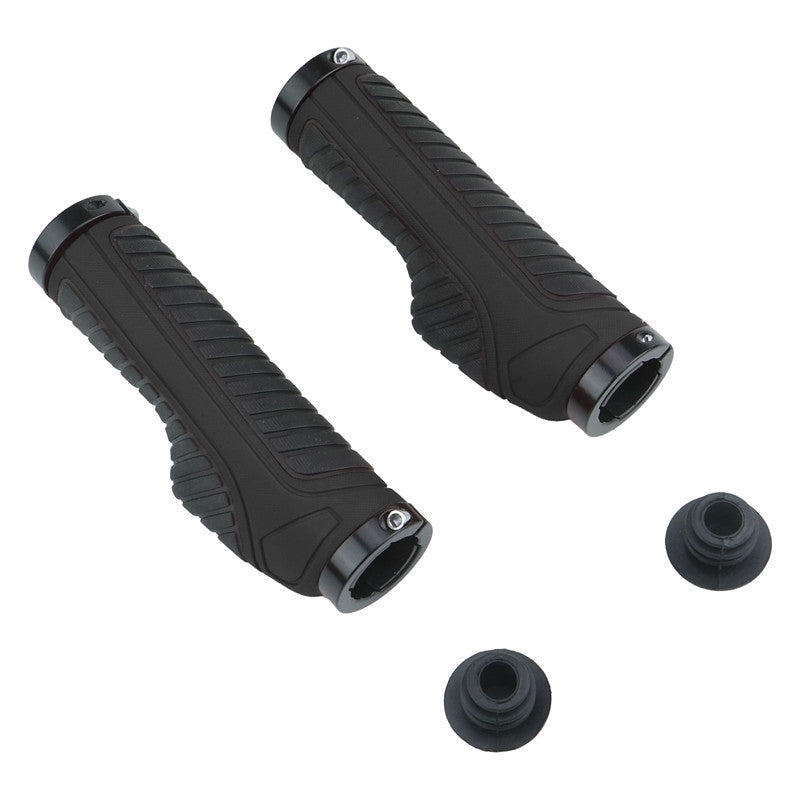 Bicycle Rubber Handlebars Mountain Bike Bilateral Lockable Handlebars Electric Bicycle Two-Color Handlebars