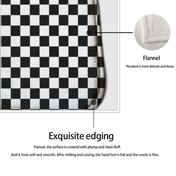 Kitchen floor mat black and white checkered