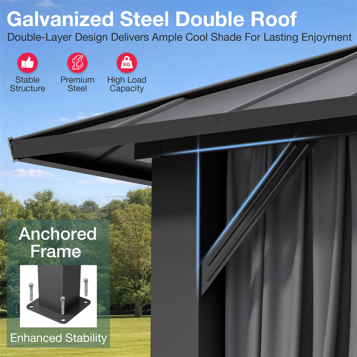Aera Permanent 10'x12' Hardtop Gazebo