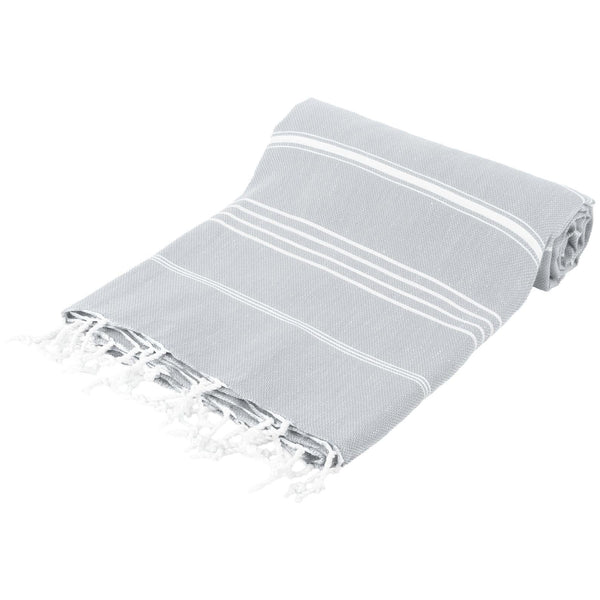 Light Grey Monaco Turkish Towel – Lightweight Quick Dry Beach & Bath Towel, Luxury Turkish Cotton Spa Towel, Travel & Pool Towel