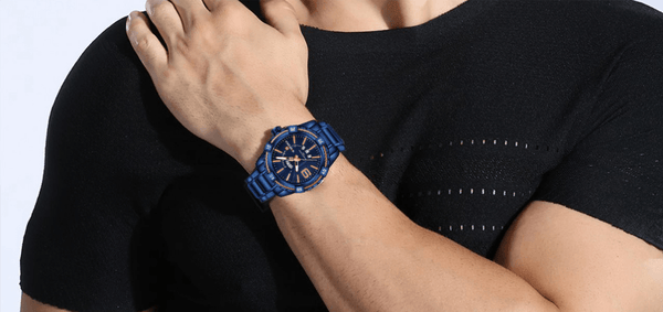 Men's  Luxury Stainless steal Waterproof Watch With Day And Date Display Unique Design Perfect Gift In Modern Metal Men  Wrist Watch Design