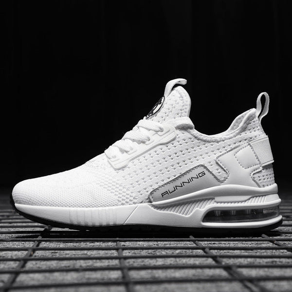 Womens Light Weight Running Sneakers Air Sole Breathable High Quality Sport Women Mesh Running Casual Slip On Flats Comfortable Walking Air Cushion Sneakers