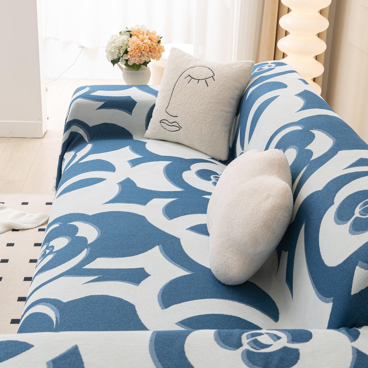 Chenille Sofa Cover Blanket, Couch Cover Blanket Throws for Couches Living Room Furniture Throw Covers