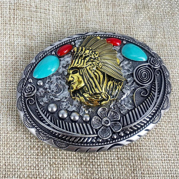TOPACC Turquoise Indians Belt Buckle - Gifts for You 'n Me