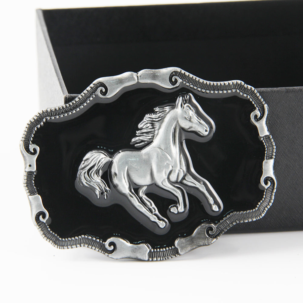 TOPACC Horse Western Cowboy Rodeo Running Belt Buckle