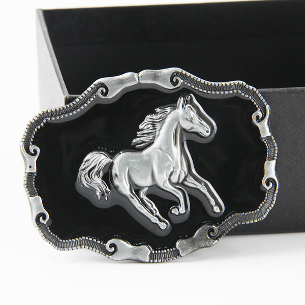 TOPACC Horse Western Cowboy Rodeo Running Belt Buckle