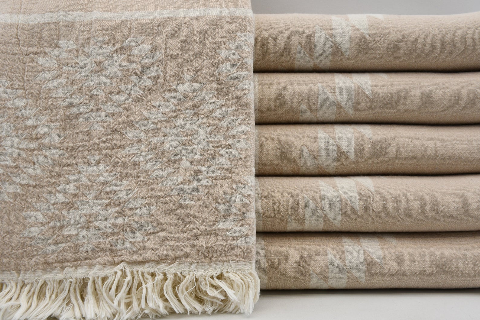 Aztec Beige Turkish Towel