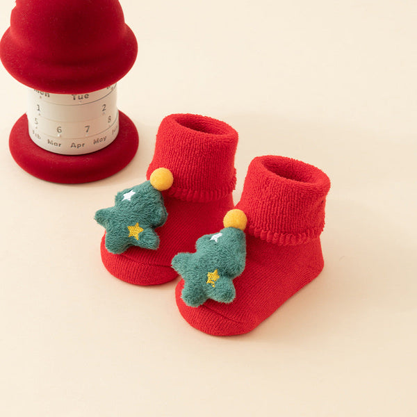 Baby Socks Christmas Newborn For Baby Boys/Girls Christmas Floor Socks Anti-Slip Baby Step Socks For Baby Kids