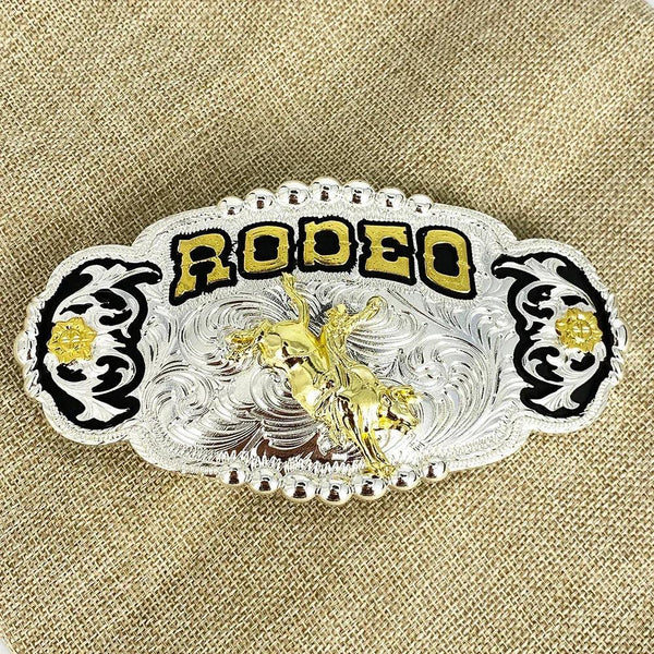 TOPACC Norse Viking Punk Rodeo Engraved Flower Belt Buckle - Gifts for You 'n Me