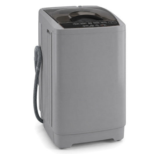 9.93 lbs Full Automatic Washing Machine with 8 Preset Programs-Gray