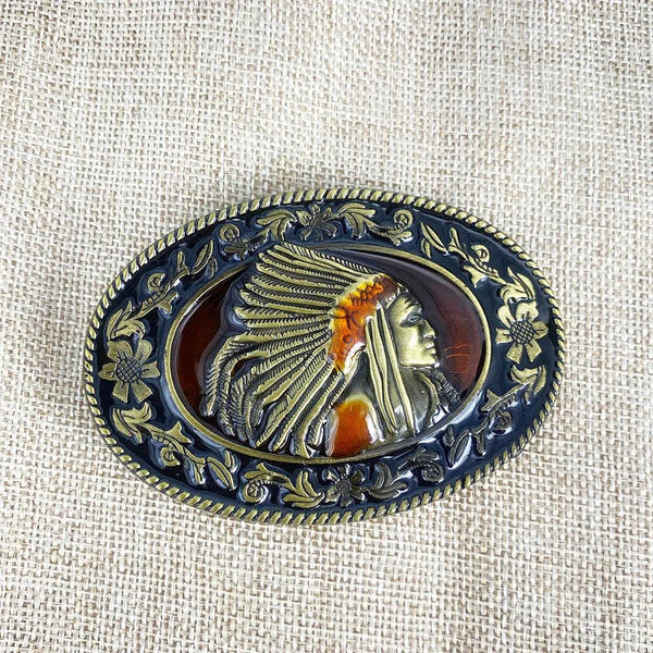TOPACC Indians Bronze drip oil Belt Buckle - Gifts for You 'n Me
