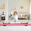 9 FT Folding Gymnastics Balance Beam with Anti-slip Base and Pine Wood Frame-Pink