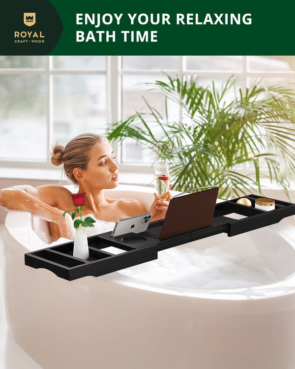 Bathtub Caddy Tray, Black