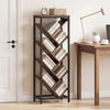 9-Tier Freestanding Bookcase for Hardcover Books-Rustic Brown