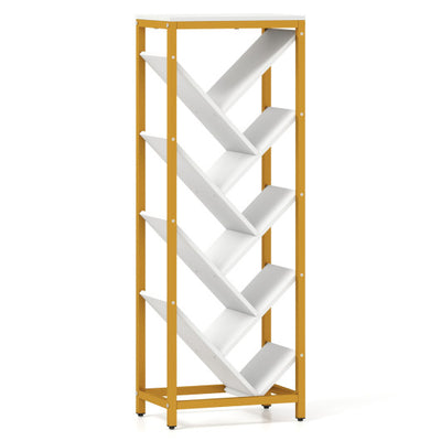 9-Tier Freestanding Bookcase for Hardcover Books-White