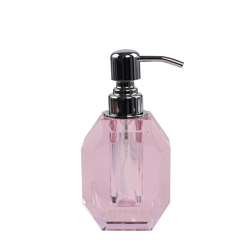 Octagon Crystal Soap Dispenser with Silver Pump