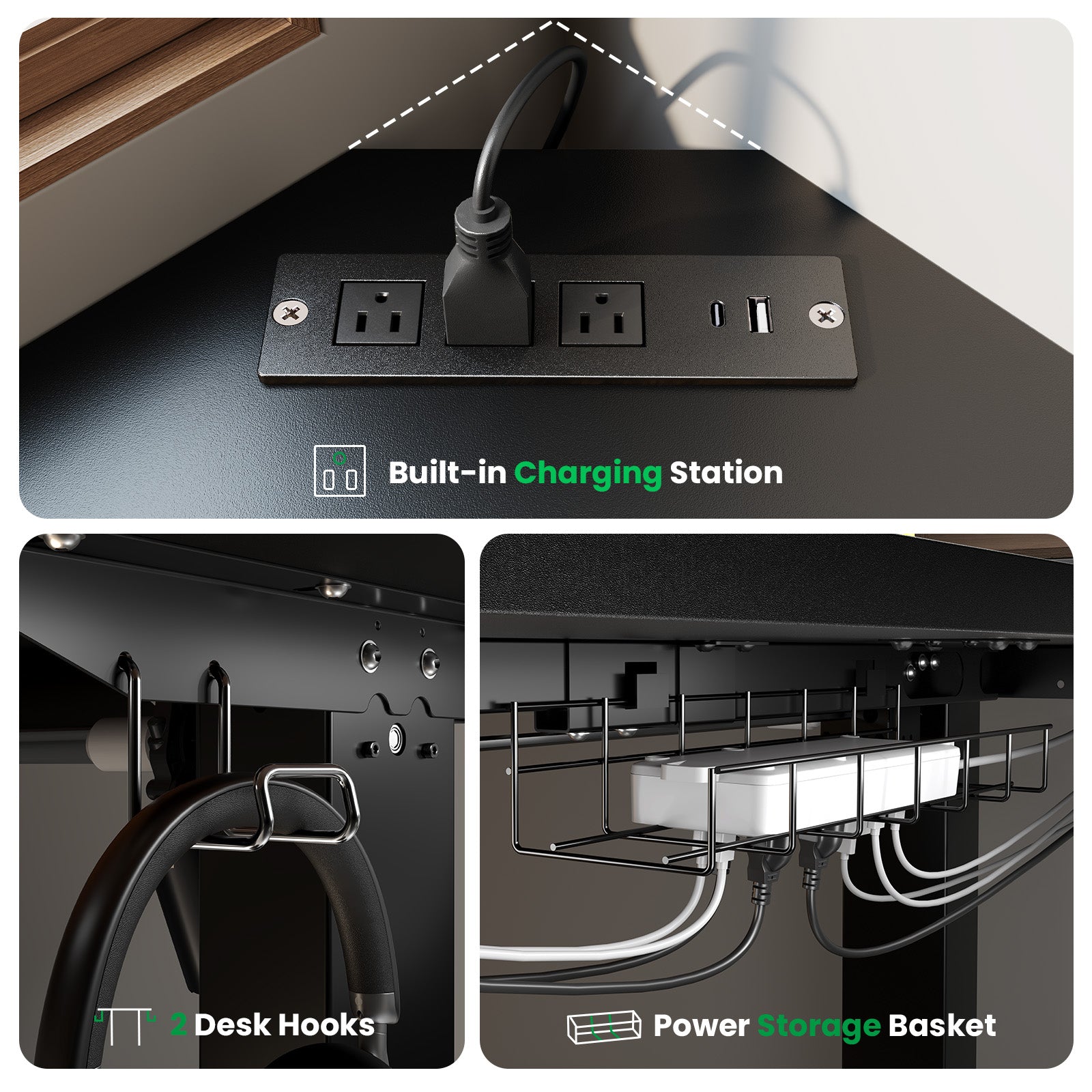 OdinLake S4 Home Office  L Shaped Standing Desk(75