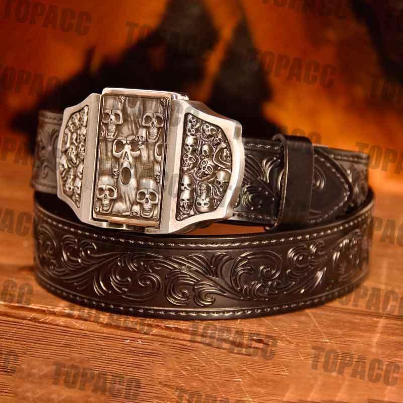 Skull Illuminated Buckle - Black Belt - Gifts for You 'n Me
