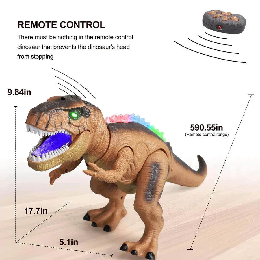 Remote Control T-Rex Dinosaur with Lights Sounds Walking RC Toy