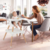 9-in-1 Convertible High Chair with Solid Wood Legs for Babies and Toddlers-White