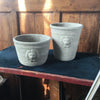 Tall Cement Lion Head Pot