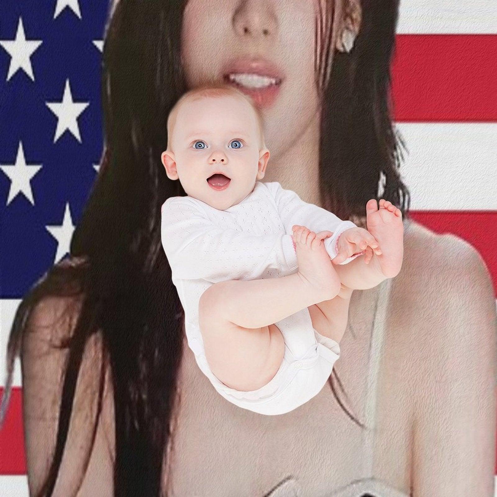 Kpop Sana Twice USA Flag Funny Kpop Throw Blanket