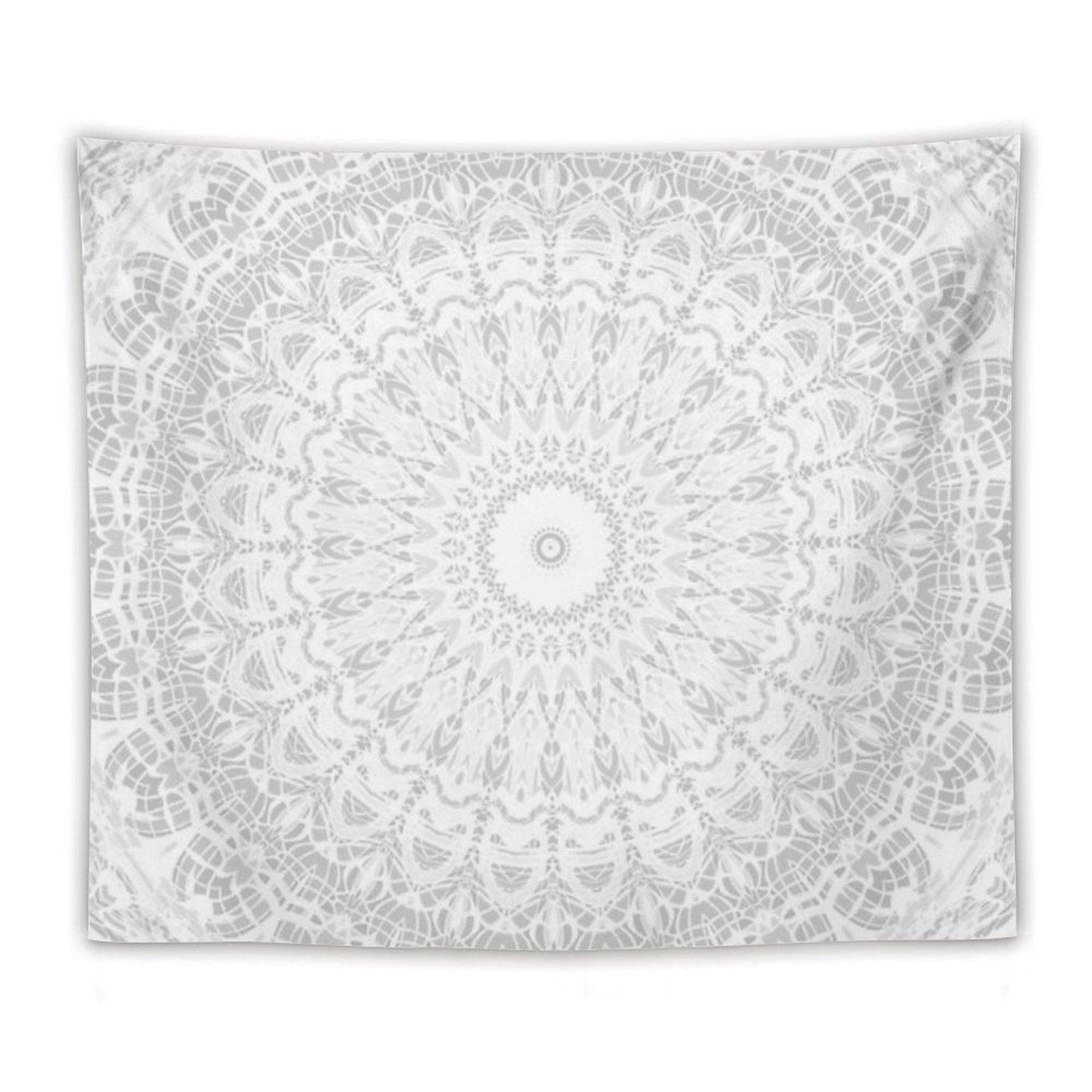 Grey Threads Mandala Tapestry