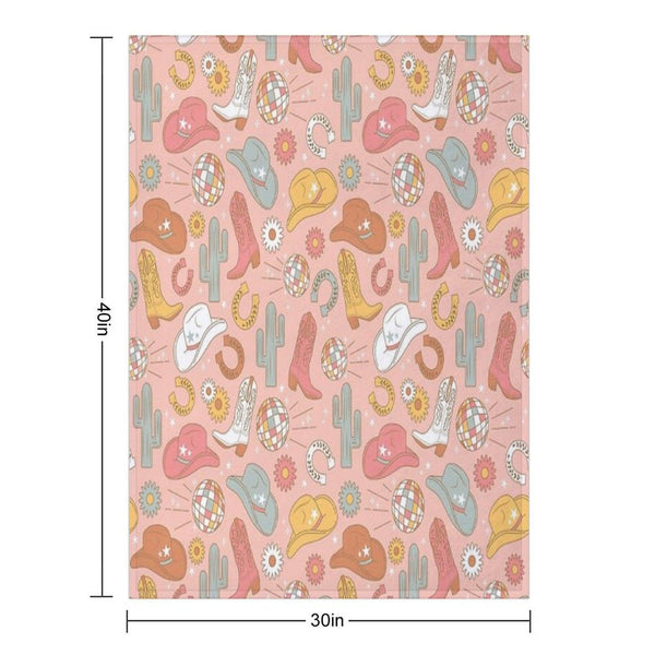 Disco Cowgirl Throw Blanket