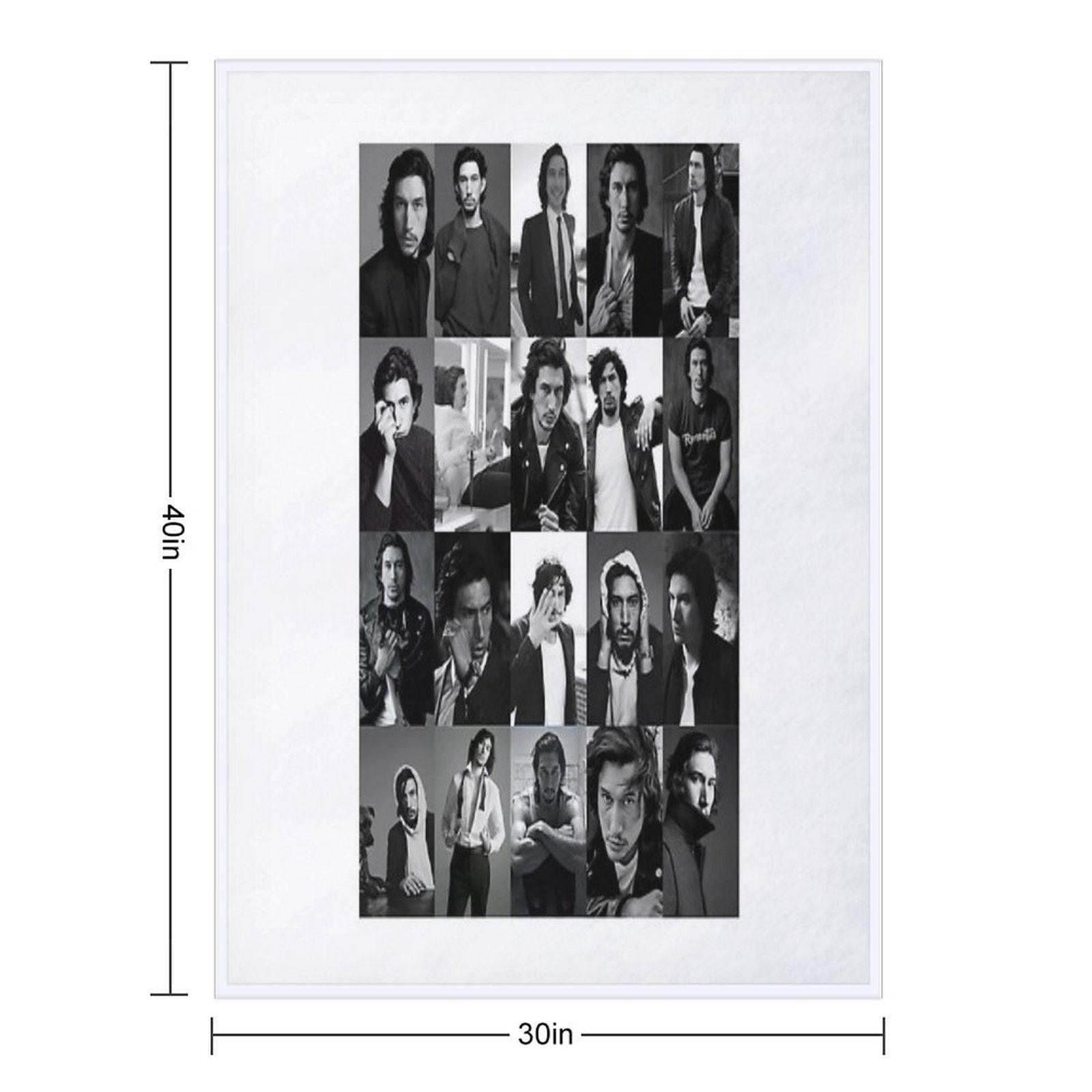 Gift For Men Adam Special Present Driver Collage Vintage Photograp Throw Blanket