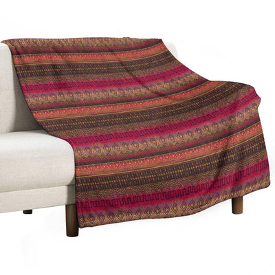 Earthy African Ombre Mud Cloth Wrinkle-free Throw Blanket