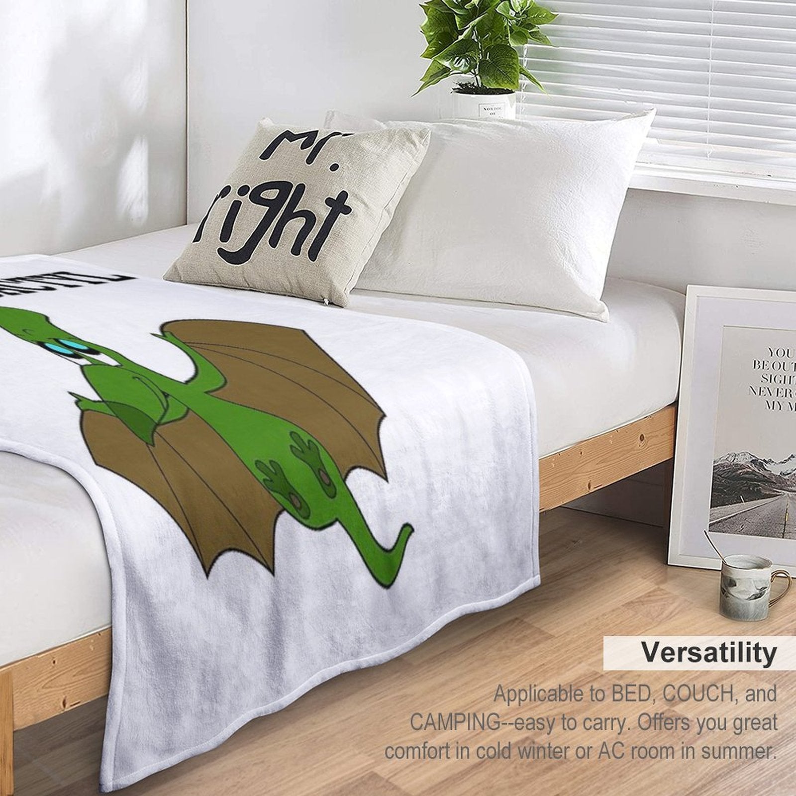 Baby Pterodactyl Wrinkle-free Throw Blanket