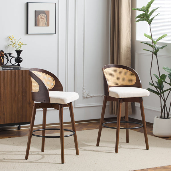 Set of 2 Como Indoor Wood Barstool