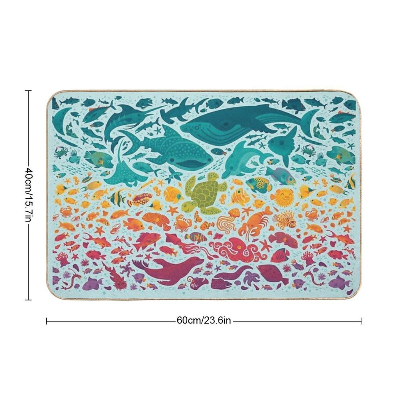 Aquatic Spectrum 2  Light Blue  Toxin-Free Bath Mat