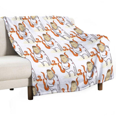 Astronaut - Alien Takeover Throw Blanket