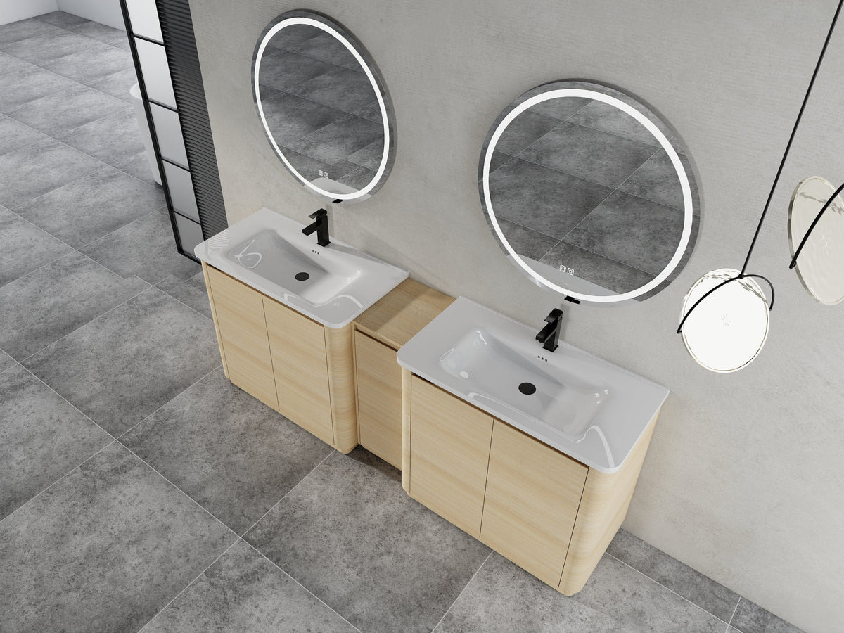 92'' Freestanding Bathroom Vanity with Ceramic Sink