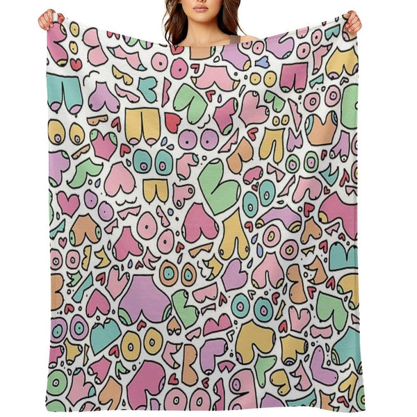 Fun Boobies Throw Blanket