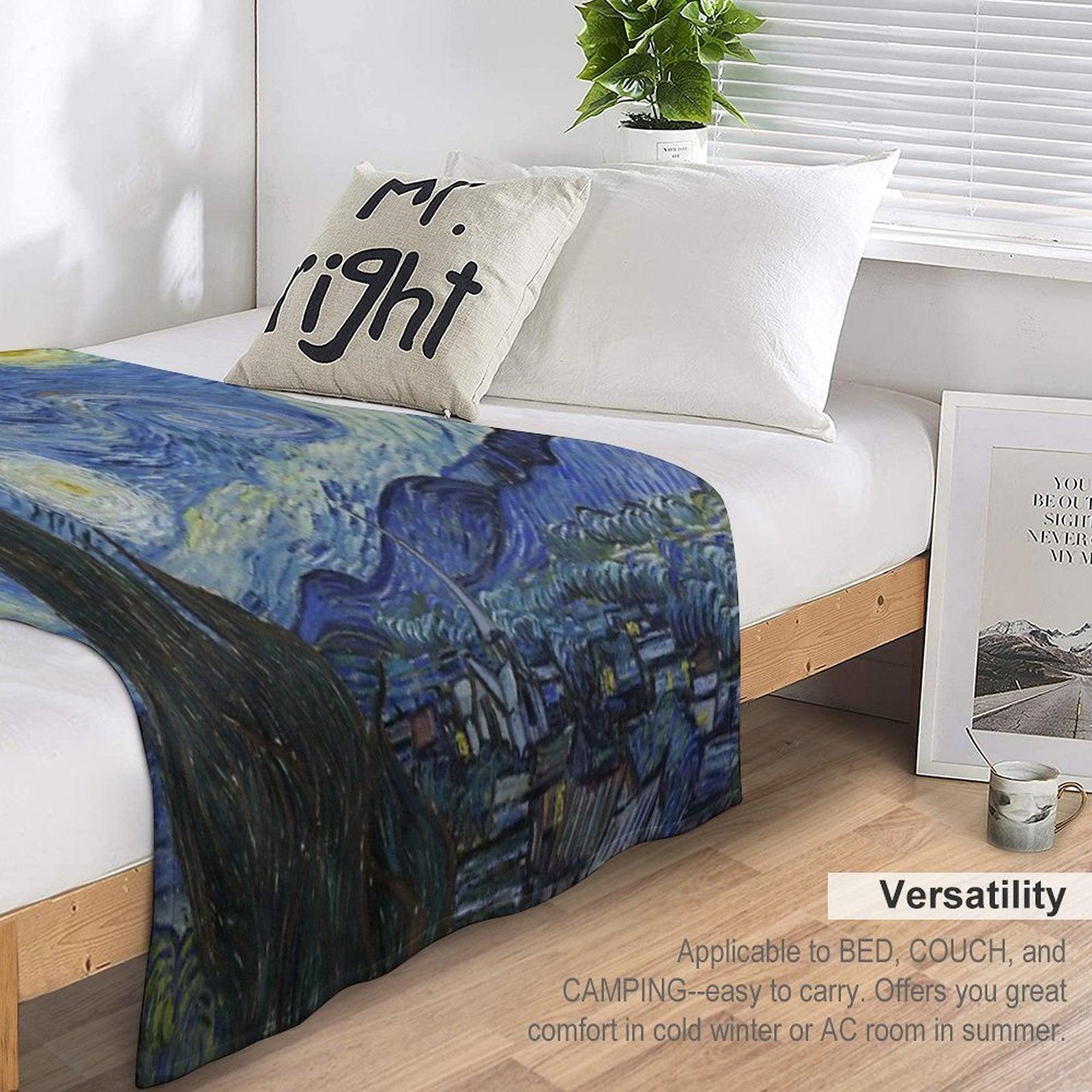 Starry Night (Vincent Van Gogh) Throw Blanket