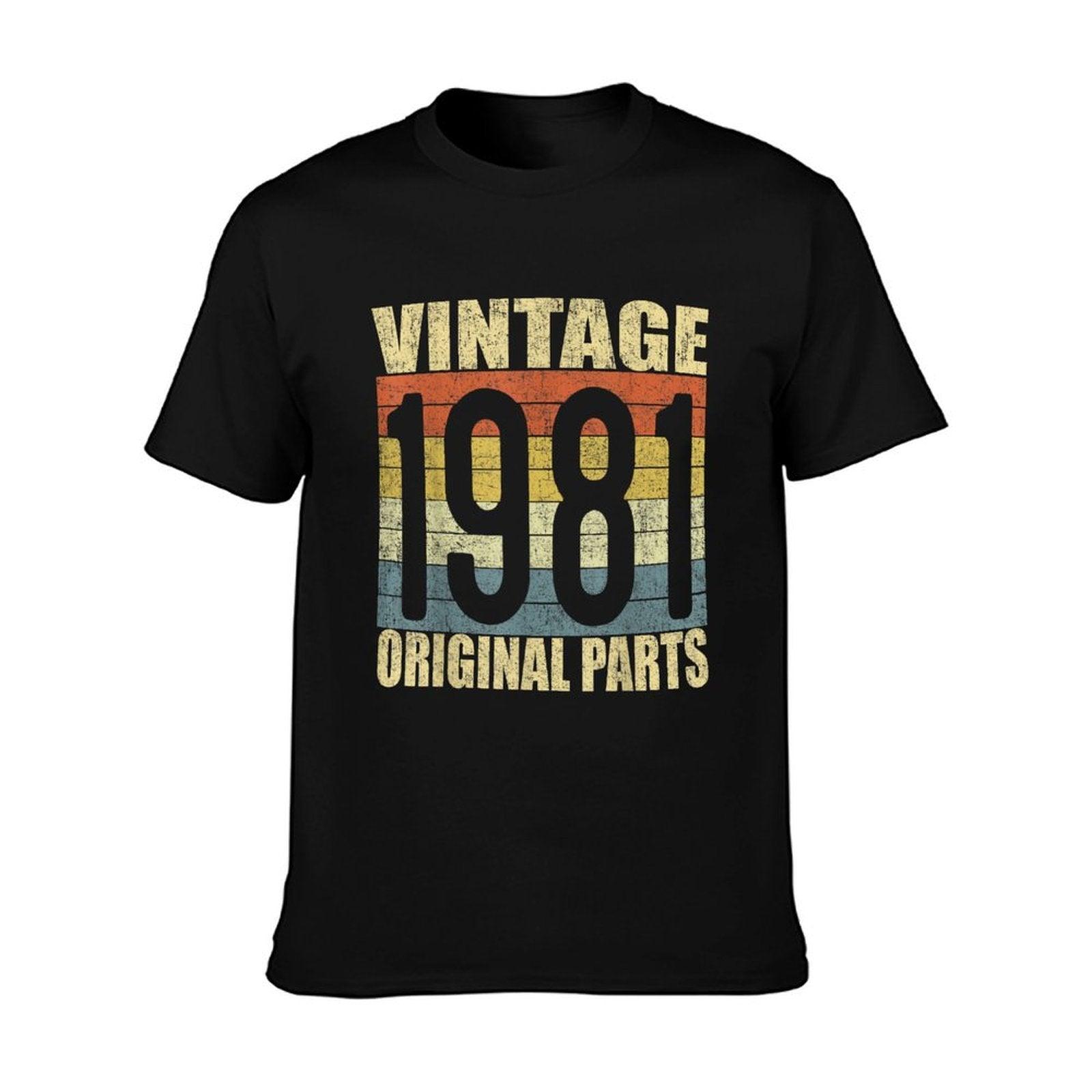 Vintage 1981 40th Birthday Gift Men Women 40 Years Old  Trendy Pattern T-Shirt