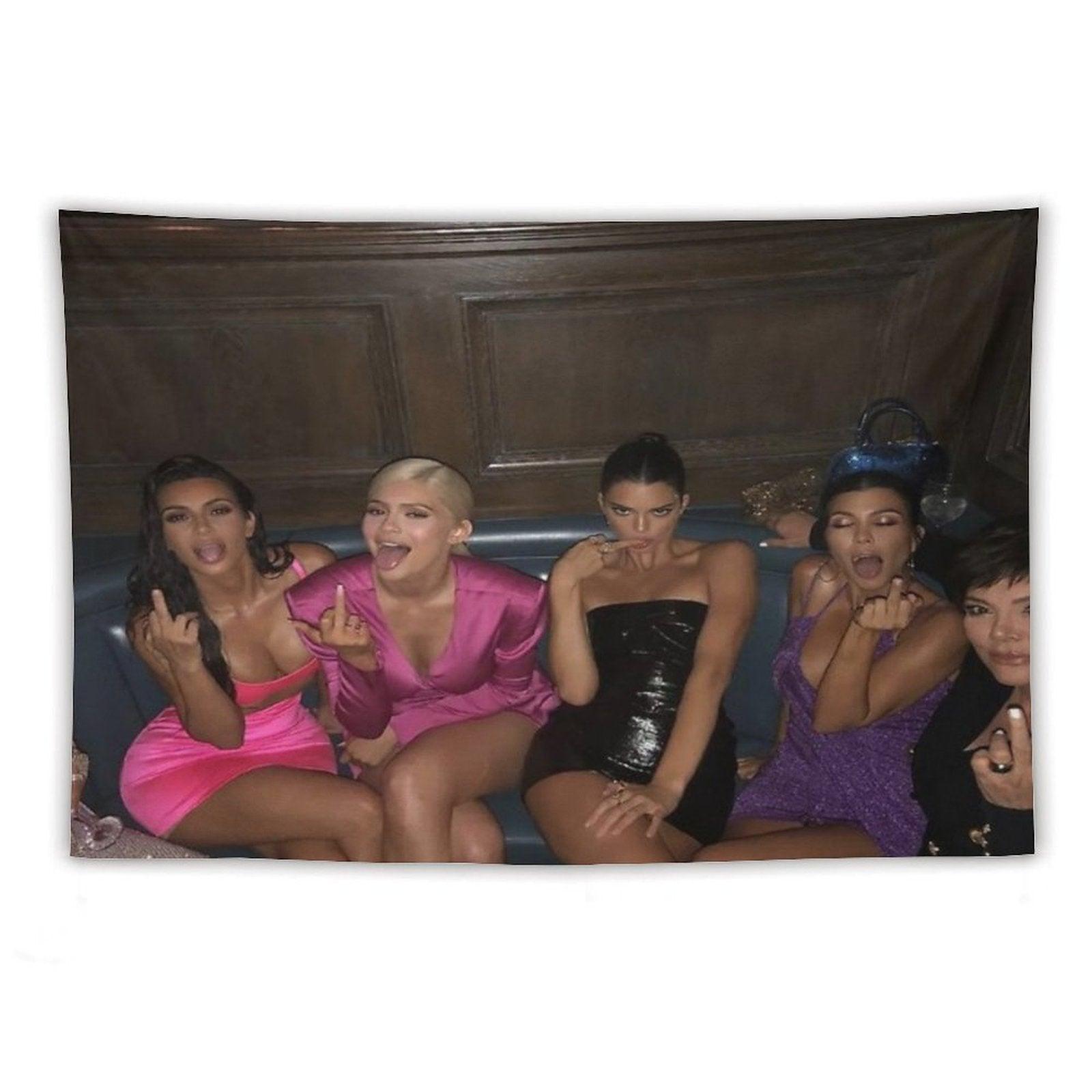 Kardashian Family Middle Finger Tapestries Tapestry Tapestry