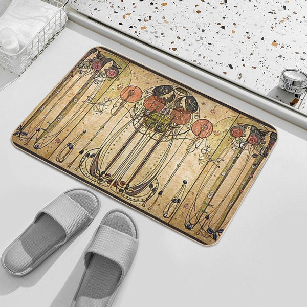 Art Nouveau Charles Mackintosh The Wassail Bath Mat